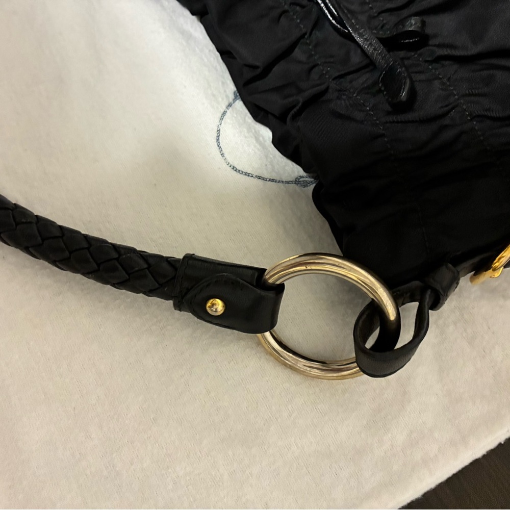 Prada Black Hobo Bag with Gold Hardware - Picture 16 of 16